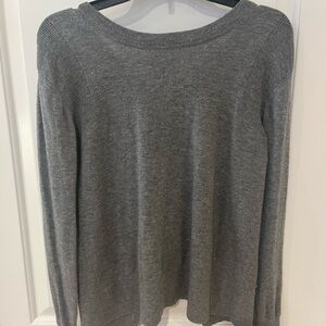 Lululemon 100% Gray Merino Wool Crossover Sweater Size M